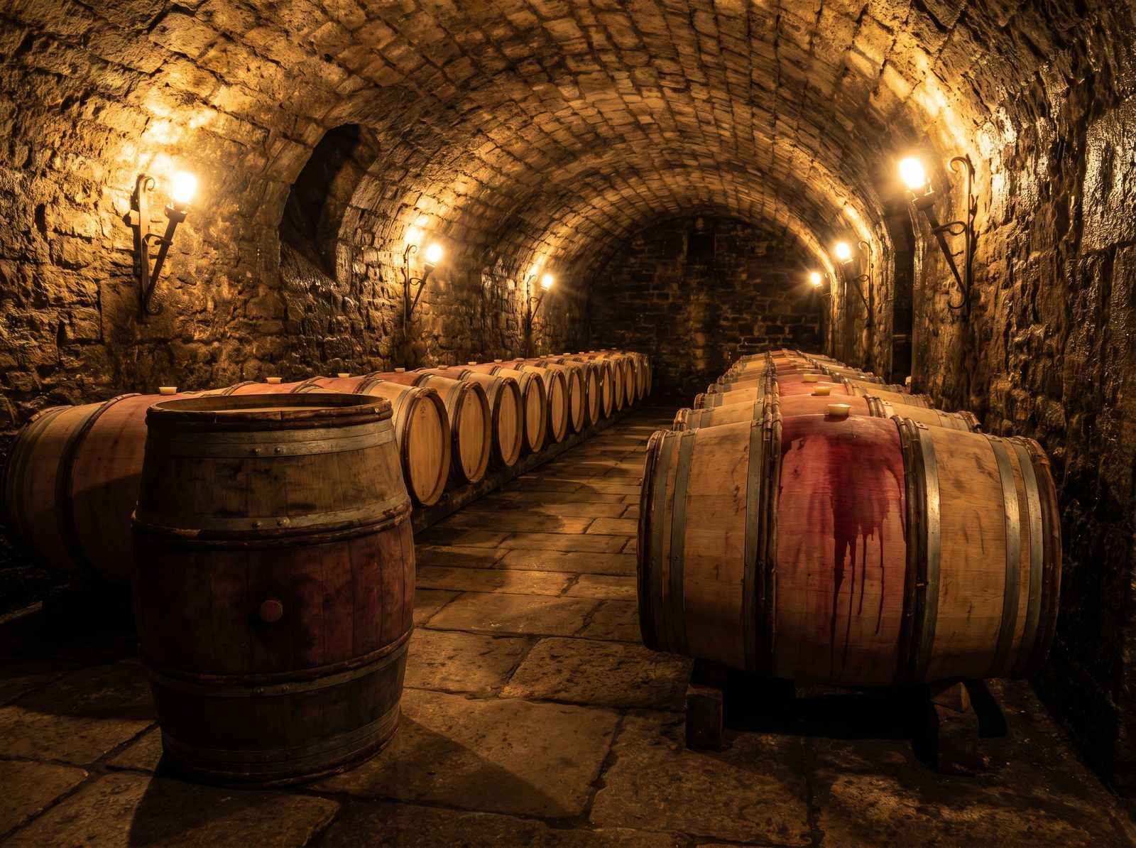 Rượu vang Merlot ủ trong thùng gỗ sồi Pháp hầm rượu Right Bank Bordeaux