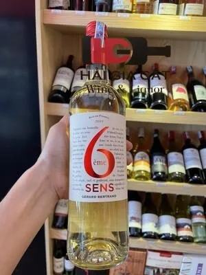 Chai rượu vang trắng Pháp 6eme Sens
