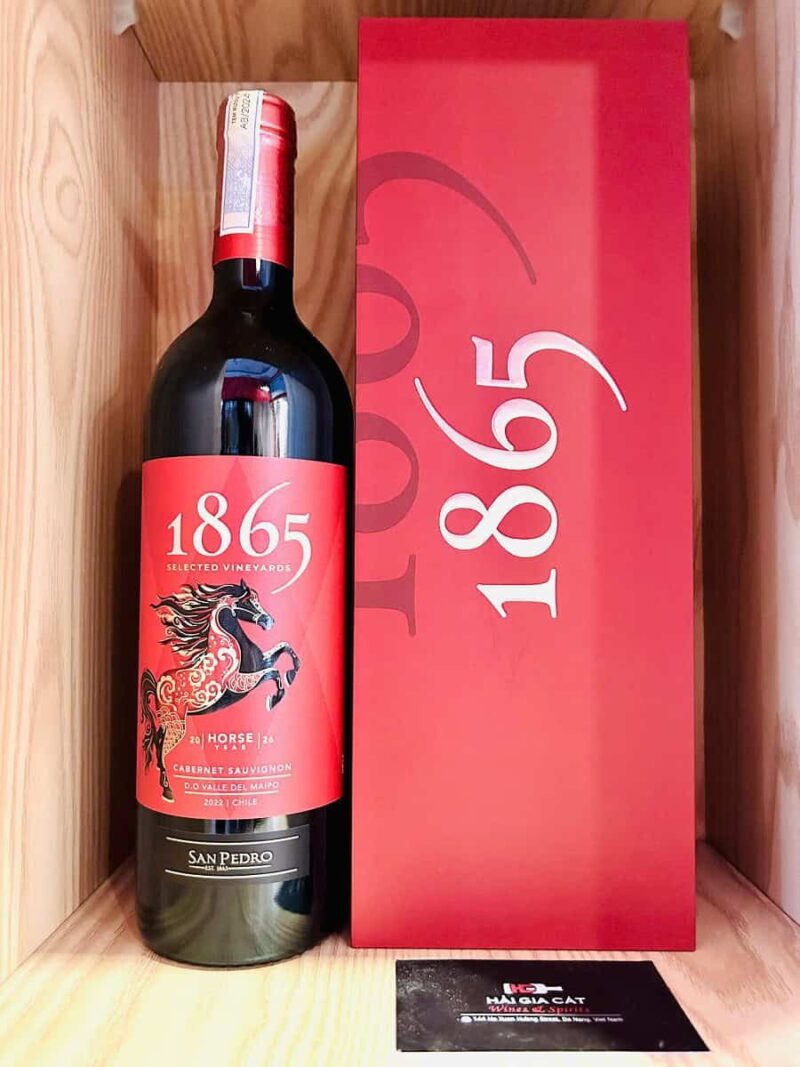 Hộp quà của rượu vang 1865 Horse Year 2026 Cabernet Sauvignon, Niên Vụ 2022