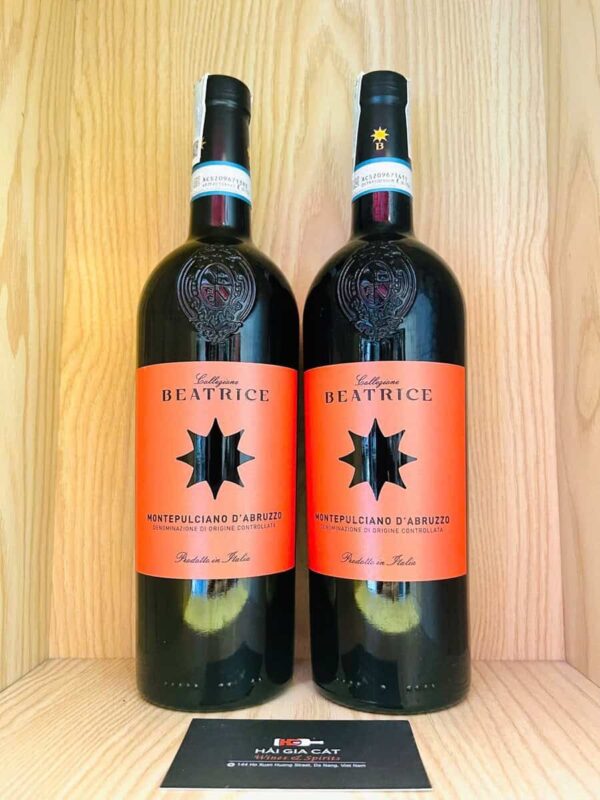 Chai rượu vang Beatrice Montepulciano D'abruzzo
