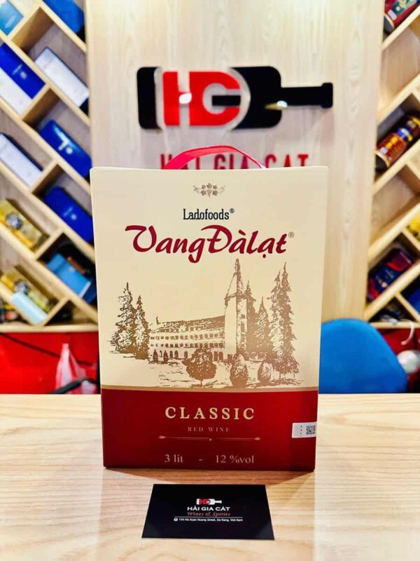 Chai rượu vang Đà Lạt đỏ Classic 3L
