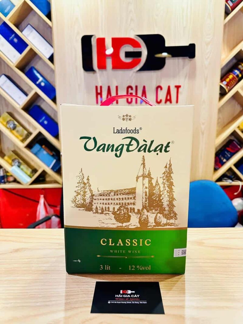 Chai rượu vang Đà Lạt trắng Classic 3L