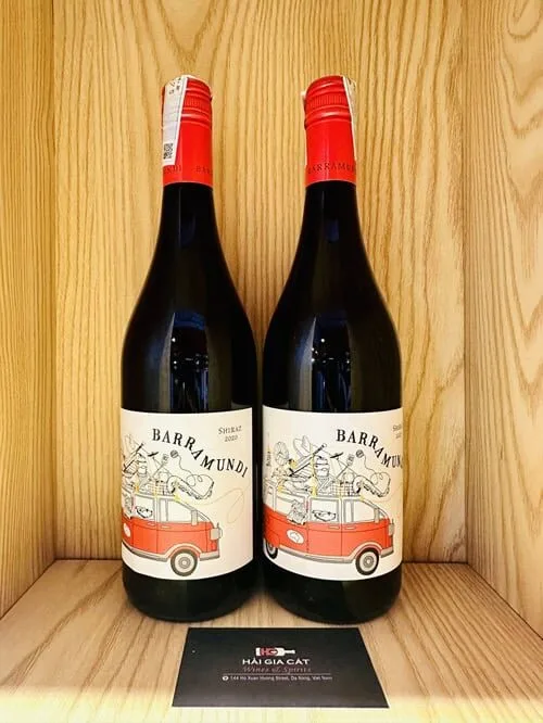 Chai rượu vang đỏ Barramundi Shiraz