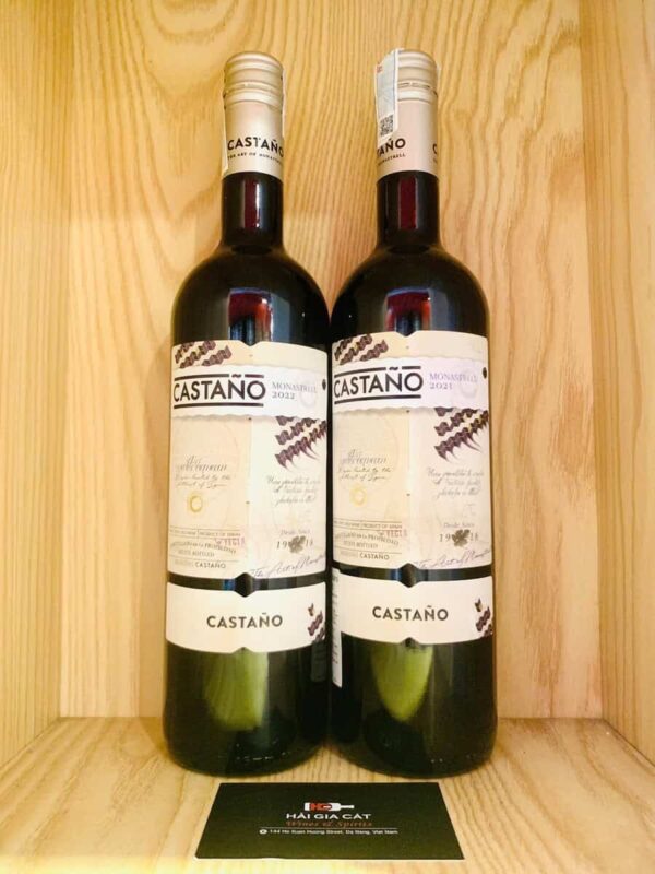 Chai rượu vang đỏ Castaño Monastrell