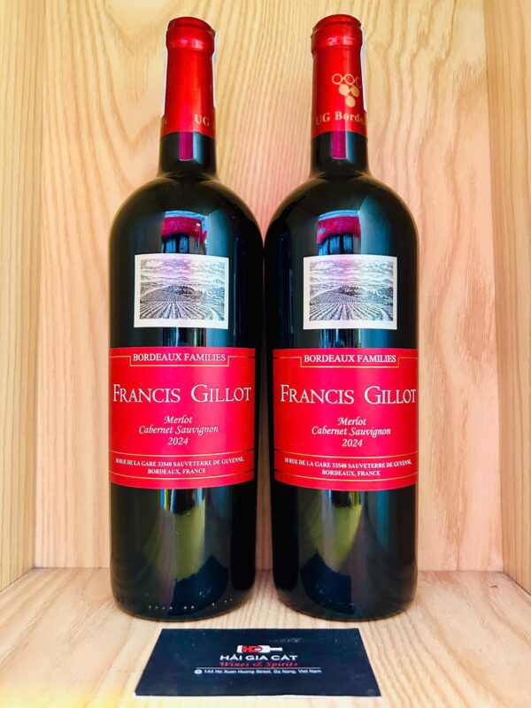 Chai rượu vang đỏ Francis Gillot Merlot Cabernet Sauvignon