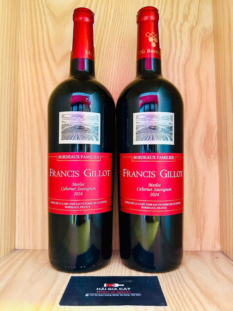 Chai rượu vang đỏ Francis Gillot Merlot Cabernet Sauvignon