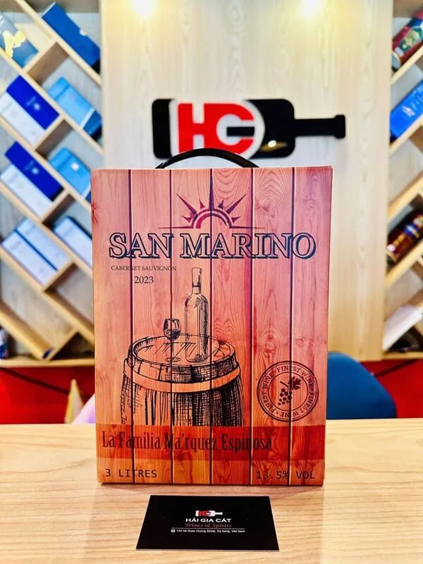 Bao bì rượu vang Bịch San Marino Cabernet Sauvignon 2023 3L