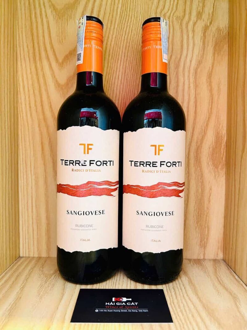 Chai rượu vang đỏ Terre Forti Sangiovese Rubicone
