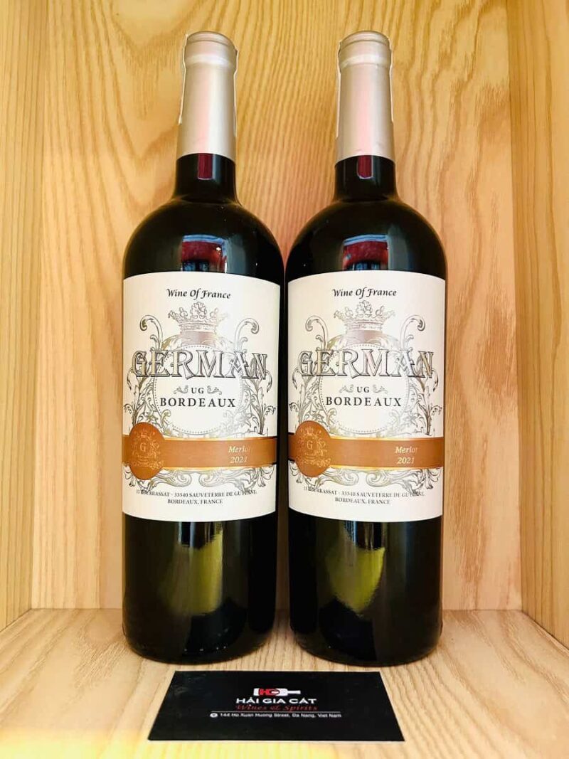 Chai rượu vang German Merlot
