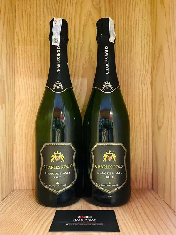 Chai rượu vang nổ Charles Roux Blanc de Blancs Brut