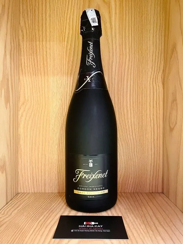 Chai rượu vang nổ Tây Ban Nha Freixenet Cordon Negro Brut
