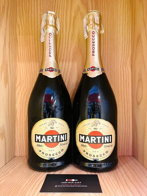 Chai rượu vang nổ Martini Prosecco D.O.C