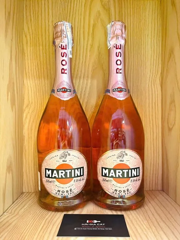 Chai rượu vang nổ Ý Martini Rose