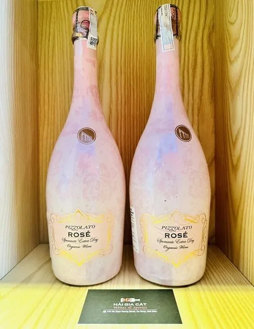 Chai rượu vang nổ Pizzolato So Easy Spumante Rosato Extra Dry