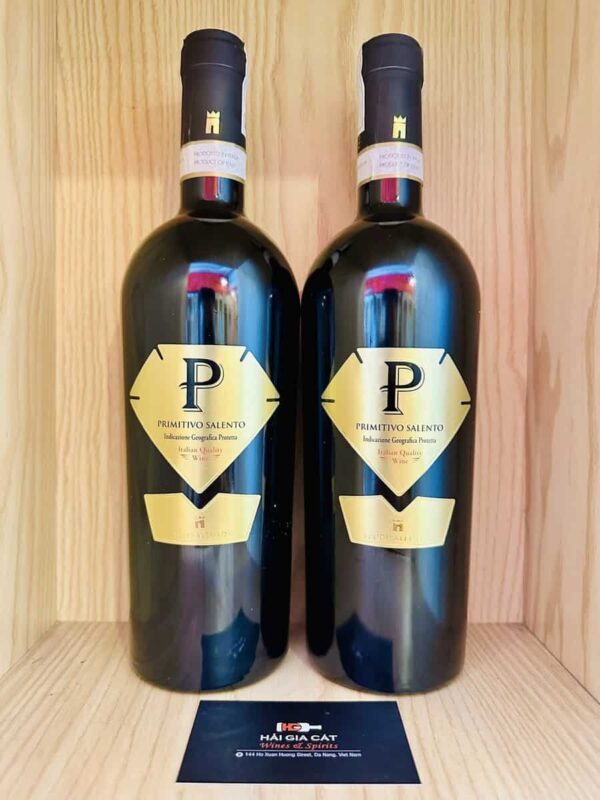Chai rượu vang P Golden Primitivo Salento