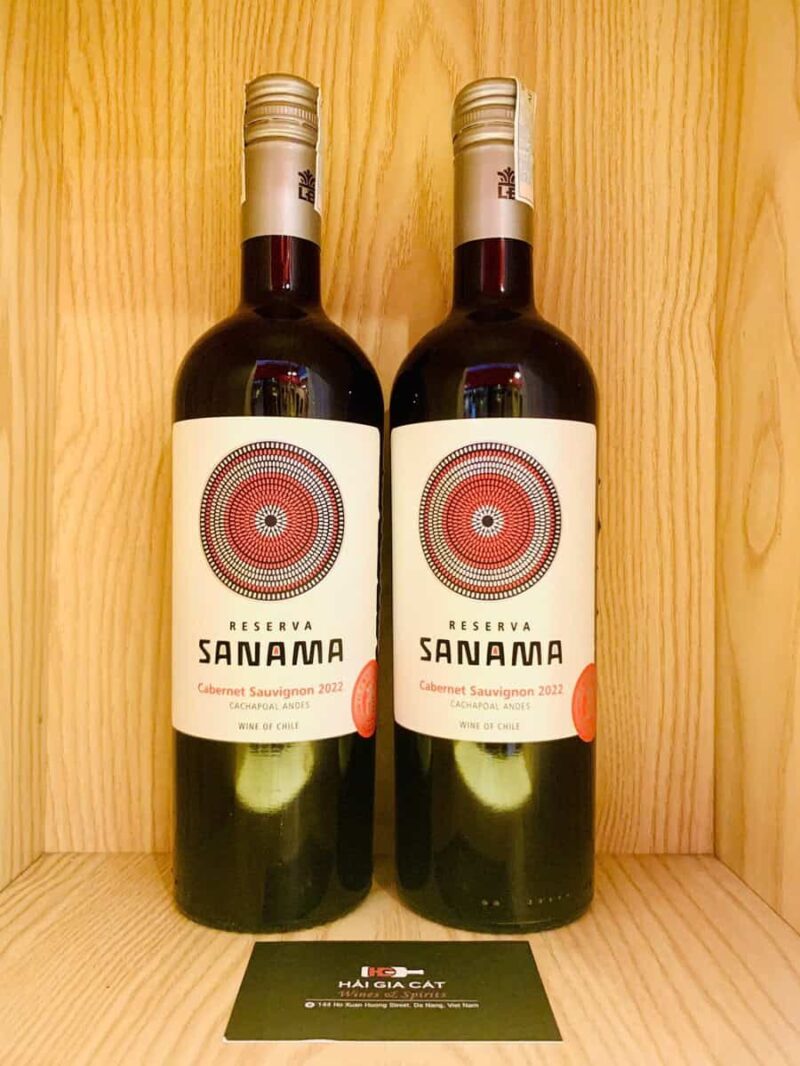 Chai rượu vang Sanama Reserva Cabernet Sauvignon 2022
