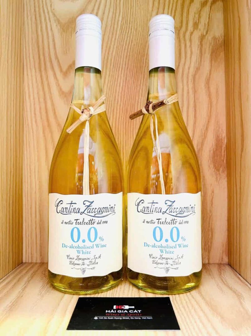 Chai rượu vang trắng Không Cồn Cantina Zaccagnini De-Alcoholised