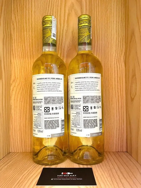 Mặt sau chai rượu vang Vina Maipo Mi Pueblo Sauvignon Blanc