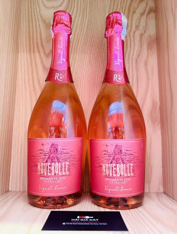 Chai rượu Vigneti Romio Novebolle Romagna Spumante Rosato Extra Dry