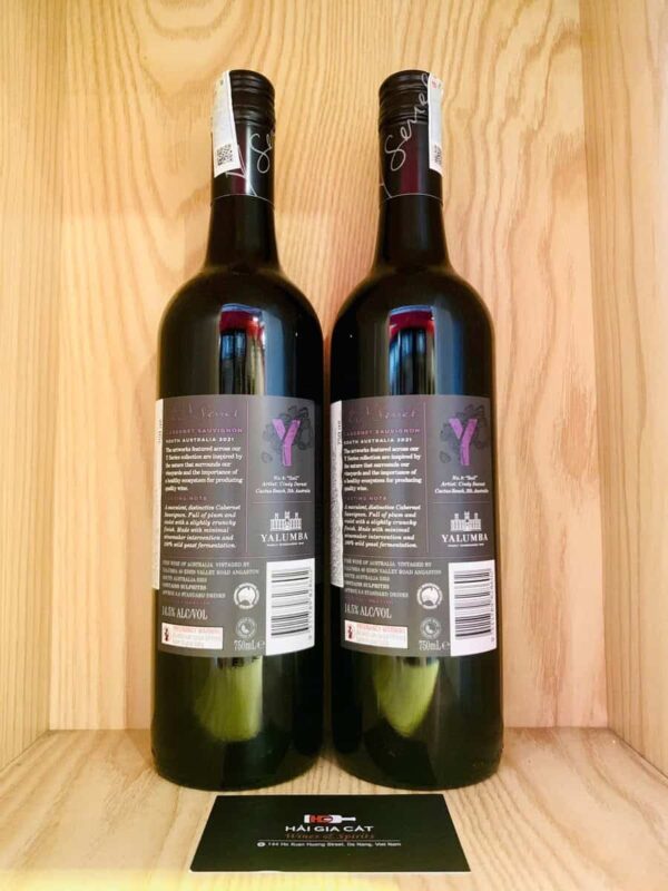 Mặt sau chai yalumba Y Series Cabernet Sauvignon 2021
